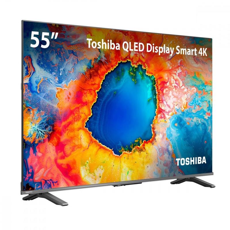 Smart Tv Toshiba 55 QLed 4K Ultra HD Display Google TV TB035M C450